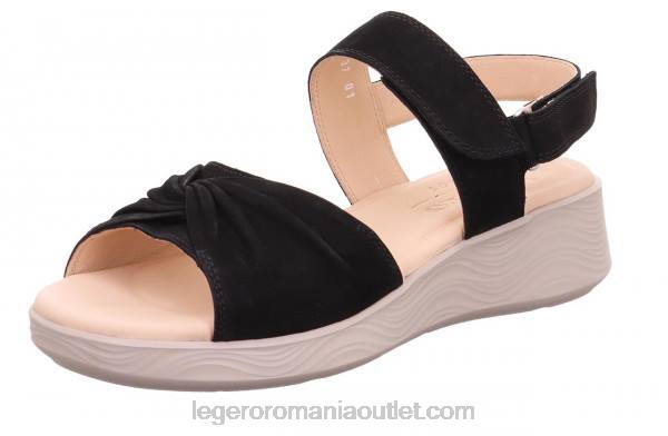 femei sandale negre negre 882B335 Legero