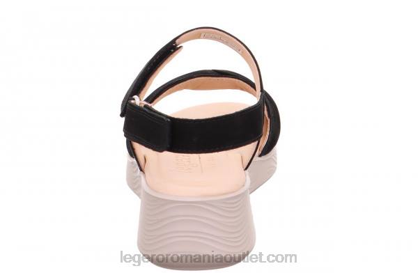 femei sandale negre negre 882B335 Legero