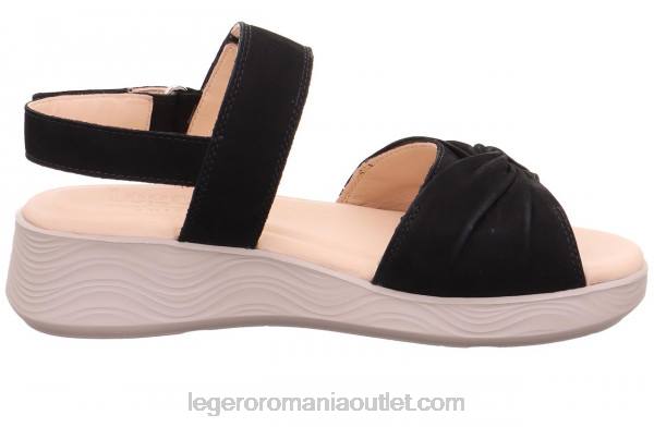 femei sandale negre negre 882B335 Legero